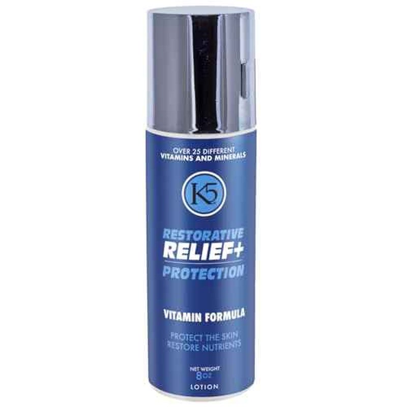 K5 Restorative Relief+ Protection ? Age-Defying, Moisturizing Cream ? Made in USA ? Vitamins, Collagen and Niacinamide, 8oz