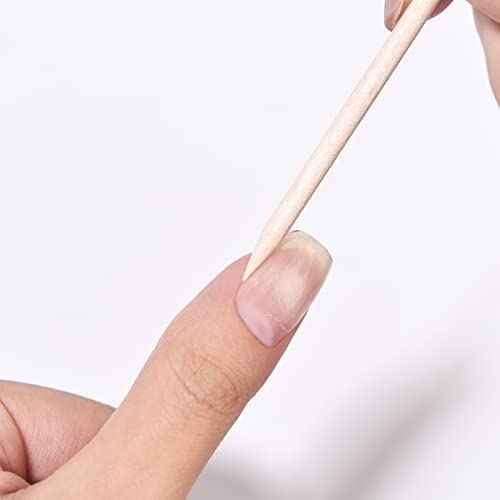 5PCS Orange Sticks for Nails Wooden Cuticle Pusher Sticks Manicure Pedicure Nail Care Rhinestone Picker Tool Non-Toxic,Skin-Safe Wooden Nail Stick