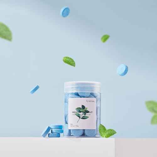 NOVAL Pedicure Supplies Spa Tablets Foot Bath Foot Soak for Softening Skin Care, 100g (Mint)