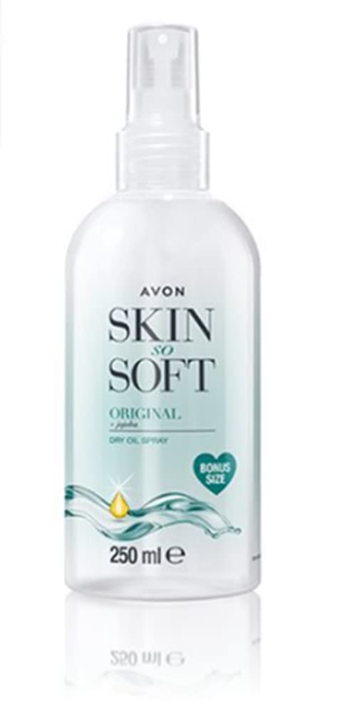 AVON SKIN SO SOFT Original Jojoba Dry Oil Sprayy (8.45 Fl Oz (Pack of 2))