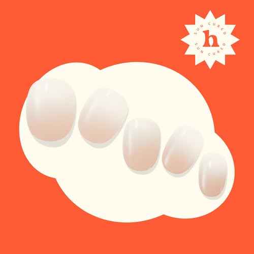 Heyhae Semi Cured Gel Nail Strips | No LED Lamp Needed | Ombre, Neutral, Spring | Easy Apply & Remove, Salon Quality |Includes 28 Strips, 1 Prep Pads, Nail File & Wooden stick- Hey, Sleepover Tonight?