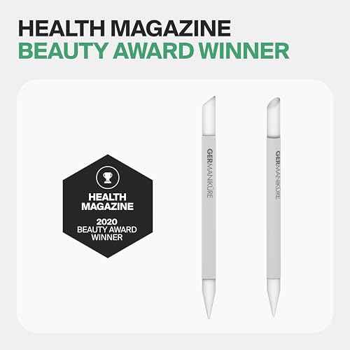 GERMANIKURE Clear Glass Cuticle Stick - No Sleeve - Ethically Made in Czech Republic - Cuticle Pusher & Remover, Callous & Dry Skin Fingertip File, Nail Shaper - No Case