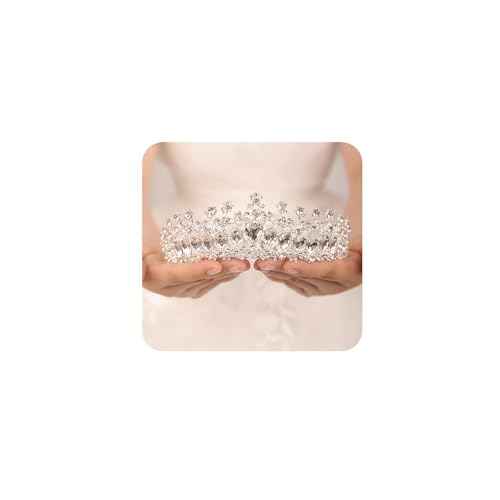 JWICOS Crystal Tiara and Crown for Women Elegant Queen Tiara for Girls Wedding Tiara Headband for Brides Prom Party Pageant