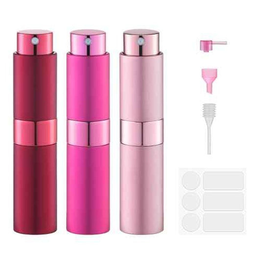 Perfume Atomizer Travel Bottle Refillable: Cologne Sprayer Portable for Men - Mini Spray Empty for Refill - 8ml Small Size Pink