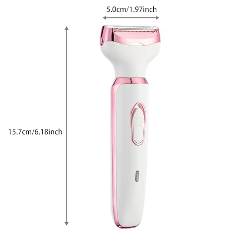 4-in-1 Electric Razor for Women - Rechargeable Painless Body & Facial Hair Remover, Bikini Trimmer for Legs, Underarm & Face, Portable Women's Shaver Set with Smooth Glide Technology