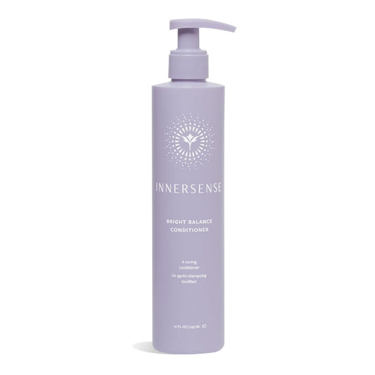INNERSENSE Organic Beauty - Bright Balance Purple Toning Conditioner | Coconut + Pumpkin Seed Oil to Nourish + Moisturize Light + Gray Hair | Non-Toxic, Cruelty-Free | Paraben Free (10 fl oz | 295 ml)
