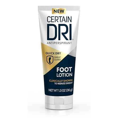 Certain Dri Antiperspirant Foot Lotion - 24-Hour Sweat & Odor Protection - Quick-Drying & Non-Sticky Formula - Dermatologist-Tested - Doctor-Recommended - 1.3 oz