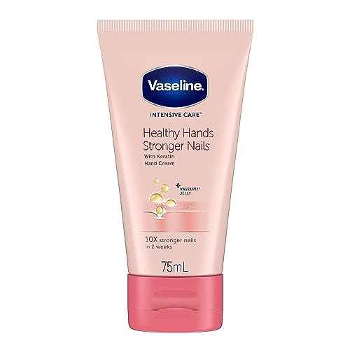 Vaseline Hand Cream for Very Dry Hands, Intensive Care Healthy Hands Stronger Nails Cream 75 ml