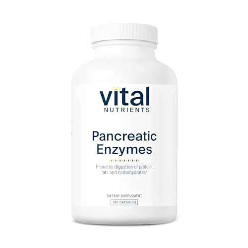 Vital Nutrients Pancreatic Enzymes 1000mg (Full Strength) | Pancreatin Digestion Supplement with Protease, Amylase & Lipase | Digestive Enzymes | Gluten, Dairy, and Soy Free | 180 Capsules