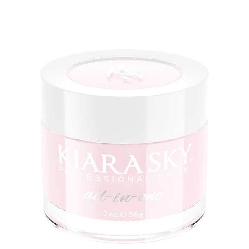 Kiara Sky Acrylic Powder - All-In-One Professional Nail Art | Long-Lasting Cover Powder 2 oz, Hint of Pink