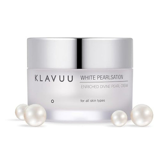 KLAVUU PEARLSATION Enriched Divine Pearl Cream (1.69oz/50ml) | Face Moisturizer, Niacinamide, Hydrating Anti-Aging Cream, Wrinkle Care, Whitening, Brightening, Radiant Glow, Korean Skin Care