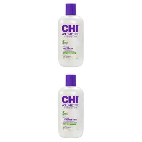 CHI VolumeCare Volumizing Shampoo & Conditioner Bundle | Boost Volume for Thin, Fine Hair - 12 Oz Each