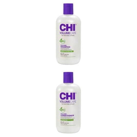 CHI VolumeCare Volumizing Shampoo & Conditioner Bundle | Boost Volume for Thin, Fine Hair - 12 Oz Each