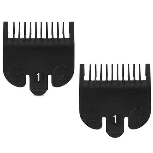 For Wahl #1 Guide Comb Attachment 1/8" (3.0 mm), Professional Clipper Guard Replacement for Wahl, Trimmer Guards set, Hair Cutting Guard Attachment 3114-001, Black (2 Pack)