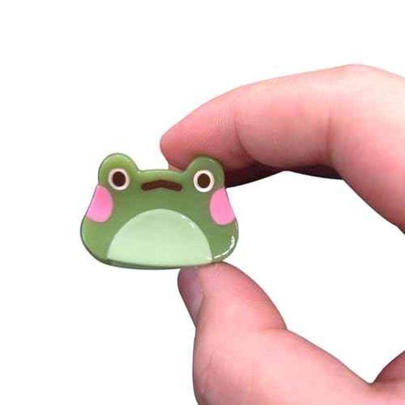 Novelty Mini Frog Hair Clip,Acetate Hair Claw,Small Hair Clips for Women,Pack of 2