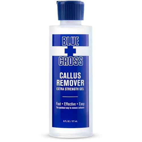 Blue Cross Callus Remover Gel for Feet or Heel, Extra Strength Professional Nail Care, File, Shaver, Scrubber & Pumice Stone Alternative for at Home Manicure/Pedicure Results, 6oz