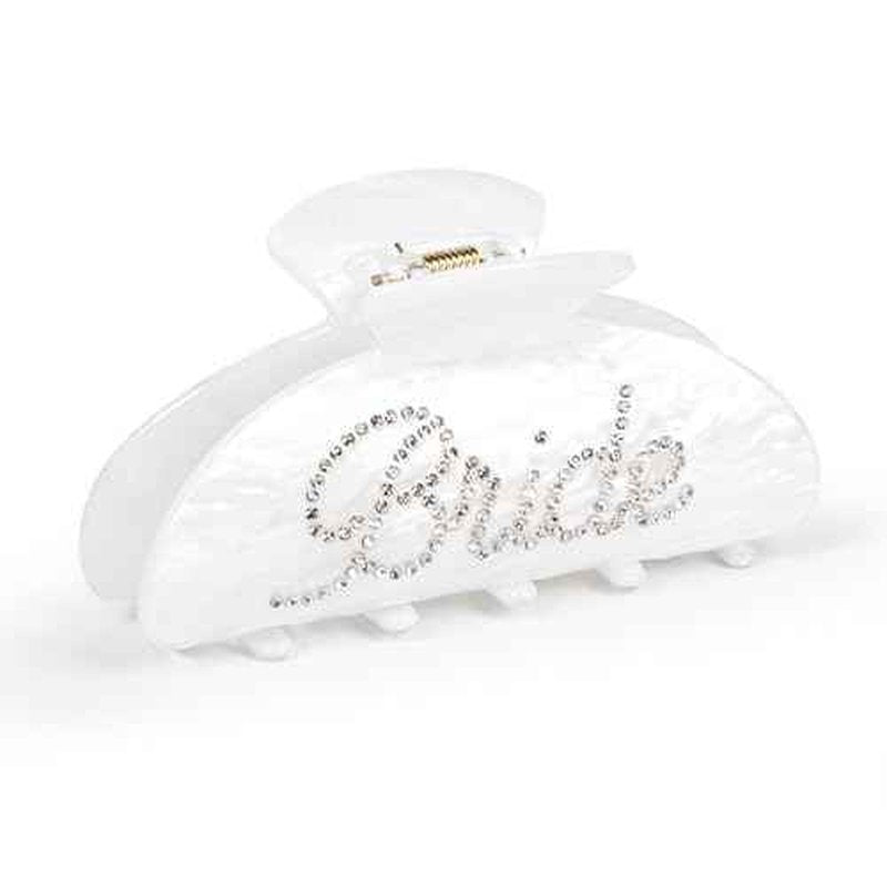Bride Hair Claw Clip ? Bride to Be Gifts, Bachelorette Party Accessories, Bridal Shower Gifts for Wedding