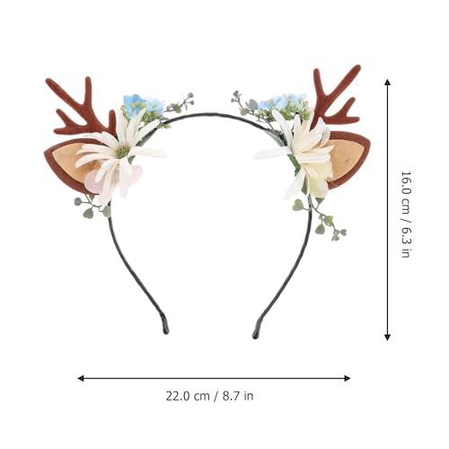 Christmas Reindeer Antlers Headband - Antler Crown s Ears Hair Hoop,Christmas Deer Headband,Fawn Horn Hair Bands, Fairy Headpiece for s Costume