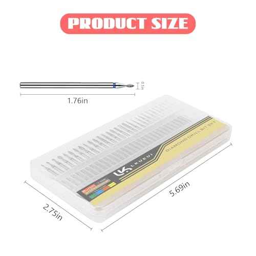 Nail Drill Bits, Diamond Cuticle Drill Bits for Electric Nail File, Cuticle Bits, Diamond Manicure Bits, Brocas para Drill Nails, 3/32 inch 30PCS Kit