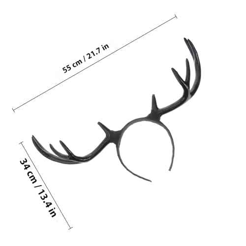 Reindeer Antlers Headband,Deer Antlers Headband,Women Hairbands, Horn Ear Long,Elk Hair Crown Hair Hoop Headpiece for Halloween Cosplay Party Birthday Christmas Costume