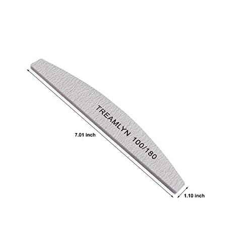 10 Pcs Rough Nail File 100/180 Grit, Heavy Duty Nail Files for Acrylic/Natural Nails, Emery Boards for Nails, Strong Finger Nail Filler, Coarse Nail File for Home and Salon Use