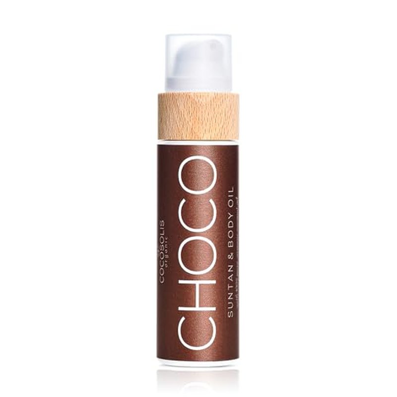 COCOSOLIS CHOCO Suntan & Body Oil XL - Organic Tanning Oil - Deep Chocolate Tan - Tanning Lotion Accelerator for Indoor and Outdoor Tanning Beds (6.76)