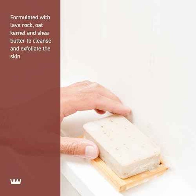 Cremo Exfoliating Body Bar for Men, Bourbon & Oak Scent, Multi-Layered Fragrance That Buffs, Cleanses and Hydrates Skin, 5oz
