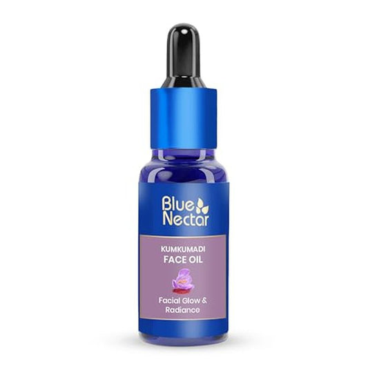 Blue Nectar Kumkumadi Oil for Face for Aging Skin | Ayurvedic Saffron Face Cleansing Oil | Authentic Kumkumadi Tailam Saffron Serum for Women & Men (1 Fl Oz, 26 Herbs)