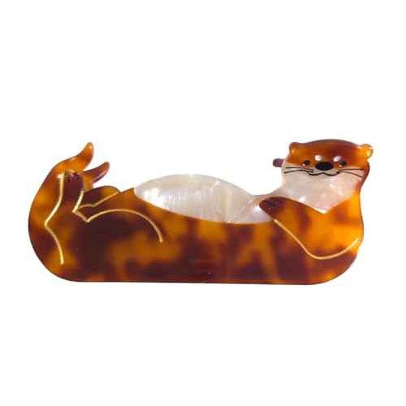 Novelty Sea Otter Hair Clip,Acetate Hair Claw,Big Hair Clips for Women
