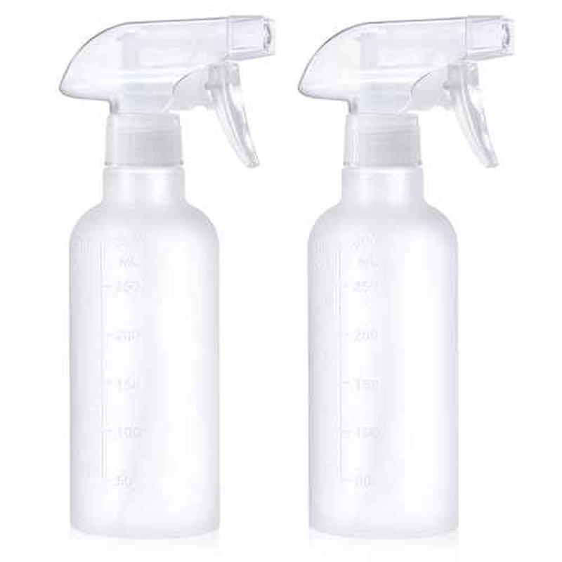 10 oz Spray Bottles, Mist/Stream Adjustable Small Spray Bottle for Hair Cleaning Plants Pet, BPA-free Plastic Water Empty Squirt Bottle with Measurements, 2 Pack