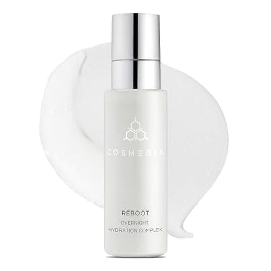 COSMEDIX Reboot Overnight Face Serum with Hydration Complex - Lightweight Anti-Aging Probiotic-Packed Facial Serum for Fine Lines, Wrinkles & Uneven Skin - Moisturizing Night Serum for All Skin Type