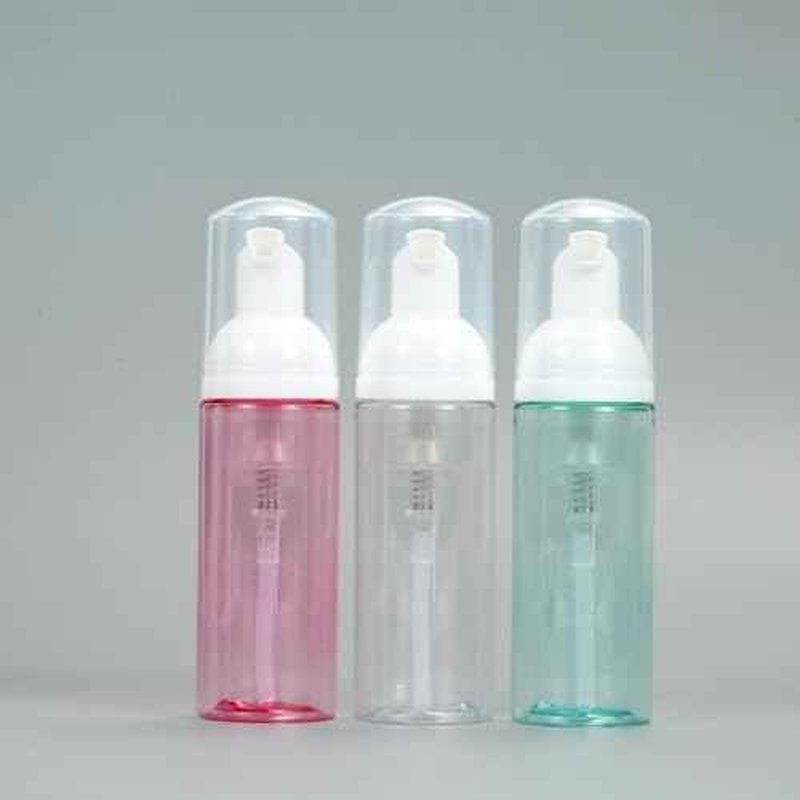 3 Pack Foam Pump Bottle Travel 60 ml/2 oz Small Size Mousse Foaming Soap Dispenser, Clear Plastic Foam Soap Dispenser Mini Empty Refillable Pump Containers(Mixed Color)
