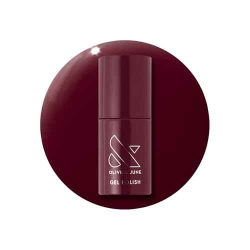 Olive & June Gel Polish | UV LED Nail Lamp Needed | Long Lasting Formula | Up to 21 Days of Wear | Damage-Free Removal | Salon-Quality Manicure, Pedicure at Home | Obsessed | Dark Ruby
