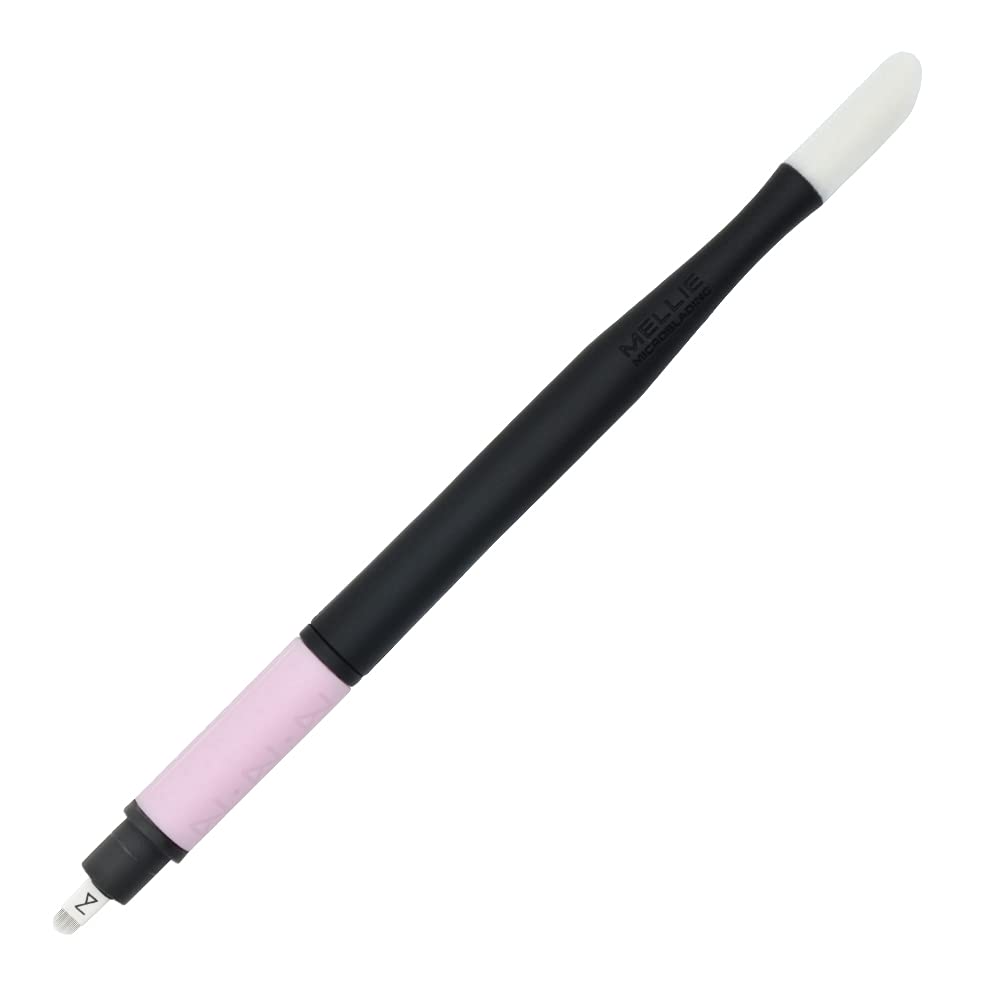 Mellie Microblading Disposable Pen - 2-in-1 Sterilized Blade & Pigment Sponge | Comfortable Grip, 10-Pack