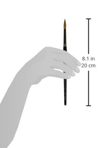 da Vinci Size 6 Acrylic Nail Brush - Round Russian Red Sable with Blue Handle