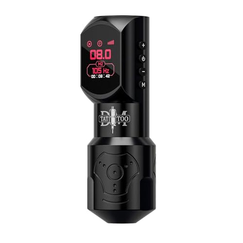 Tattoo Gun 4.0mm Stroke Length Wireless Tattoo Machine with Ultra OLED Display Screen Tattoo Pen with 1500mAh Battery Compact Lightweight Design for Tattoo Beginners and Artists