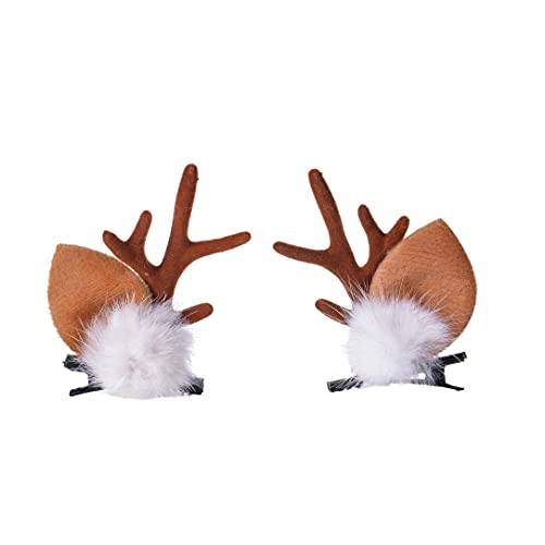 Small Deer Ears Antler Headbands Reindeer Antlers Headband Halloween Hairs Accessories Christmas Animal Hair Clips Cosplay Costume Fawn Ears