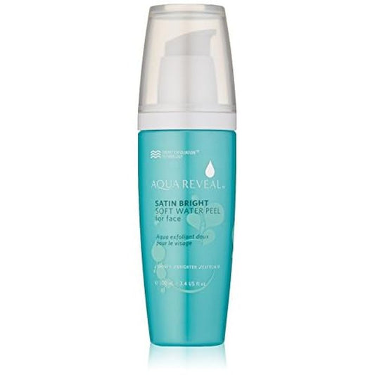 Satin Bright Soft Water Peel for Face , exfoliator for anti-aging, acne, dry, oily, sensitive skin, eczema , 95% organic/natural Korean peeling gel/gommage , large 100 ml/3.4 Fl Oz size