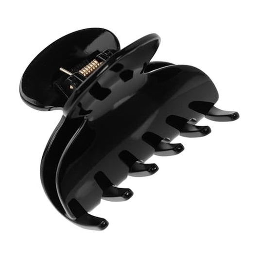 Black Hair Clip for Women, Small Couture Claw Clip by France Luxe, Strong Hold, Lightweight Feel, Damage-Free Design, Perfect for Half-Up Hairstyles
