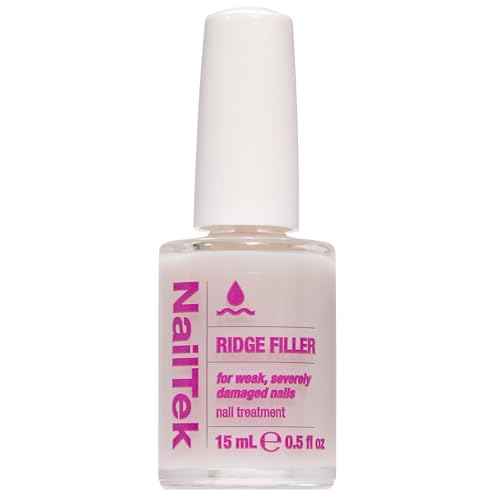 Nail Tek Ridge Filler Formula 4 ? Clear Ridge Filler for Nails, Base Coat, Nail Strengthener Polish for Weak & Damaged Nails, 0.5 fl oz