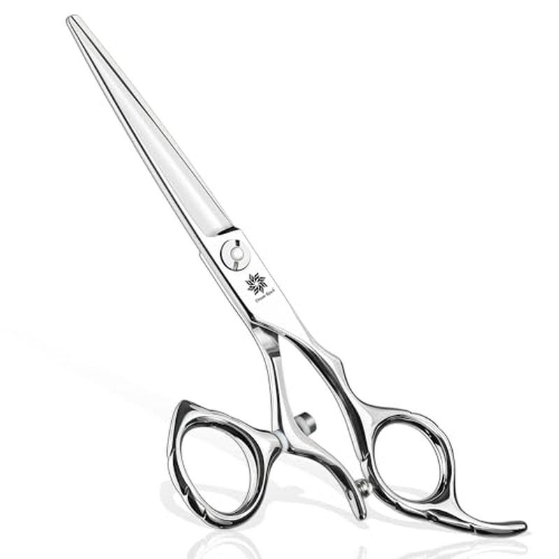 Dream Reach HIGH-END SERIES Japanese 440C Stainless 6.0" 360¡Æ Swivel Thumb Ring Professional Barber Razor Edge Hairdressing Straight Cutting Scissors