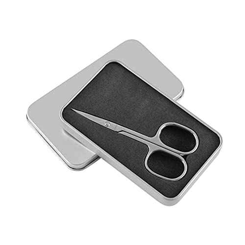 LIVINGO Premium Manicure Scissors Multi-purpose Stainless Steel Cuticle Pedicure Beauty Grooming Kit for Nail, Eyebrow, Eyelash, Dry Skin Curved Blade 3.5 inch