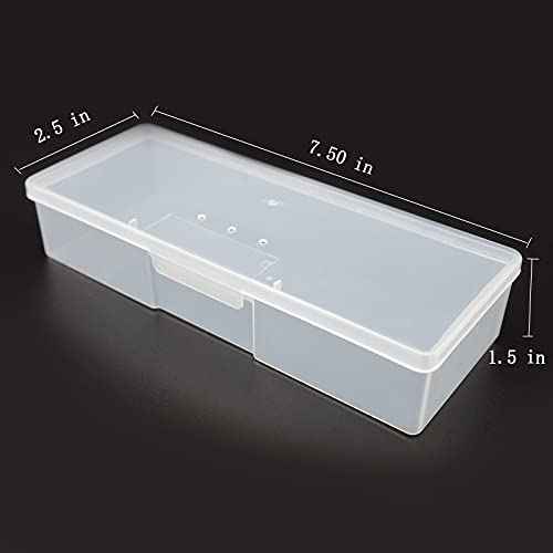 Clear Manicure Tool Box, Personal Nail Box Storage Case for Organizing, Plastic Nail Tool Box for Manicure Pedicure Kit (4pcs)