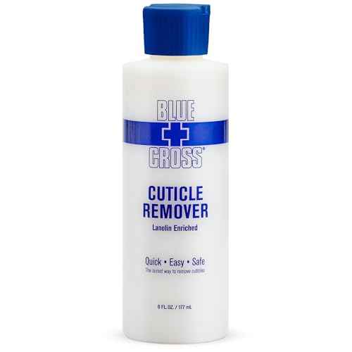 Cuticle Remover & Softener Liquid for Nails ? Blue Cross Professional Nail Care with Lanolin, Hydrating Treatment for Dry Cuticles & Hangnails, Made in USA, 6oz