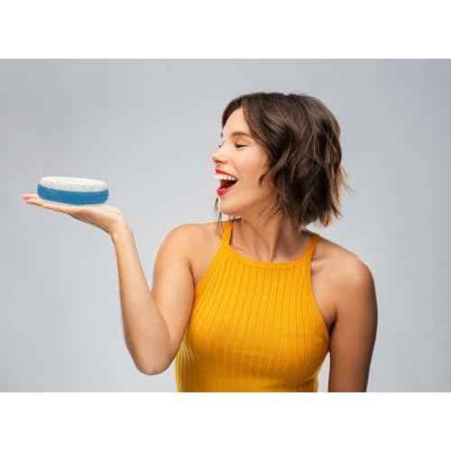 Iconikal 6-Pack Pumice Exfoliating Stone with Rubber Grip (Blue)