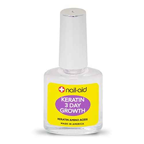 Nail-Aid Keratin 3 Day Growth Nail Treatment & Strengthener, Clear, 0.55 Fl Oz