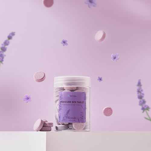 NOVAL Pedicure Spa Tablet - Fast Dissolving, Gentle & Portable Foot Soak for Softening Calluses & Hydrating Skin, Lavender Scent