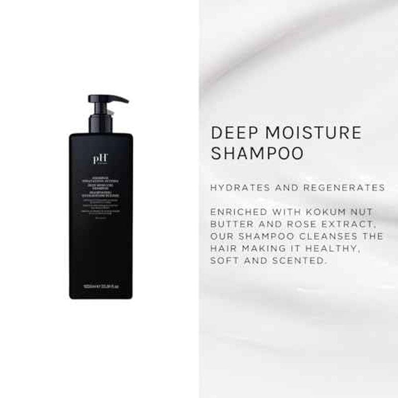 pH PURE HAIR Deep Moisture Set - Deep Moisture Shampoo and Conditioner Set with Extra Butter Hair Mask for Damaged & Dry Hair - 33.8 Oz (Pack of 3)