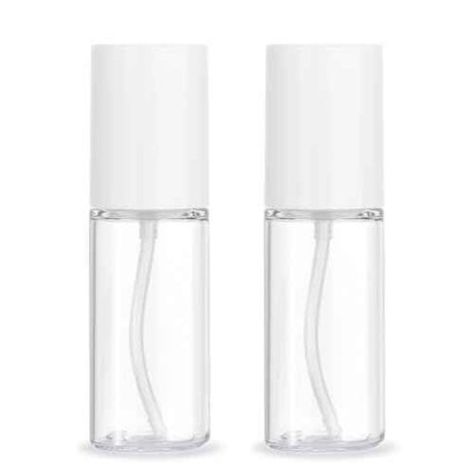 Travel Pump Bottle 2pcs Cosmetic Pump Container Refillable Clear Lotion Bottles for Cream and Pure Essential Oils to Travel and Bathroom