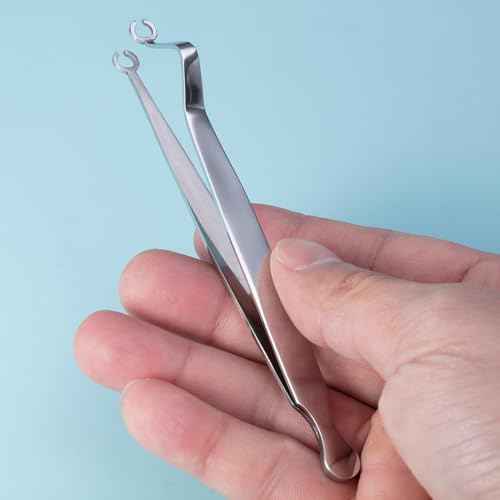 Ear Nose Piercing Clamps,Nose Septum Piercing Piercing Tool for All Piercings 316L Stainless Steel Slotted Locking